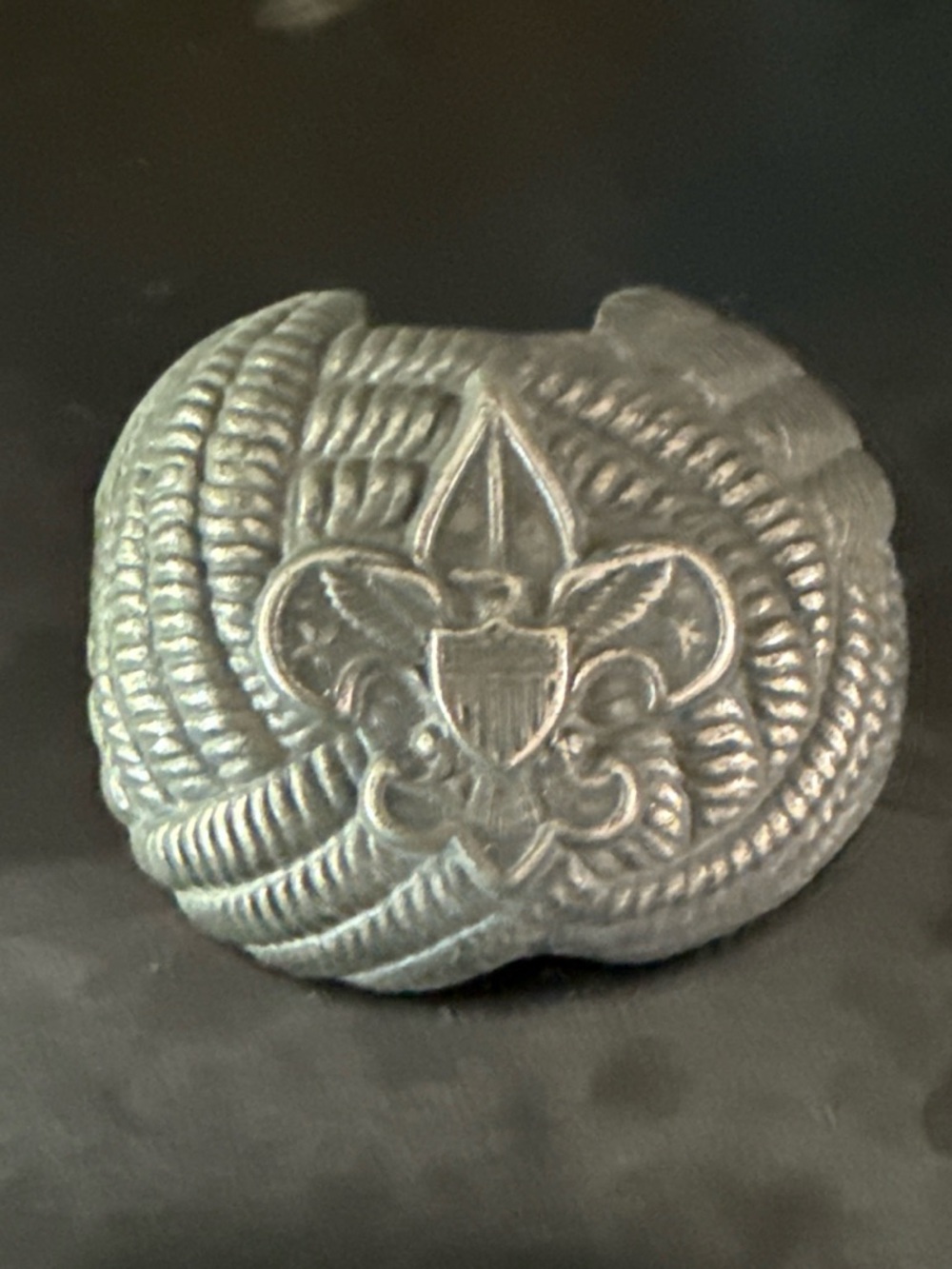 Boy Scouts of America Fleur-de-Lis Scout Tie Slide - Vintage Accessory